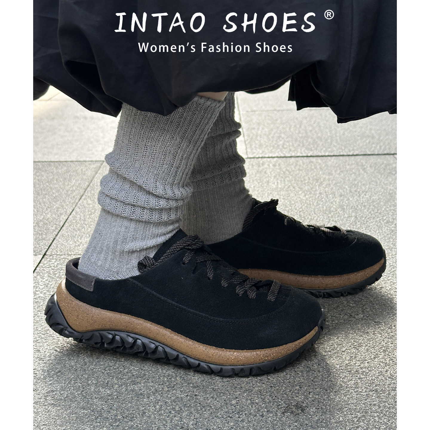 大码41到44系带包头拖鞋2026夏季男女同款松糕厚底增高休闲勃肯鞋