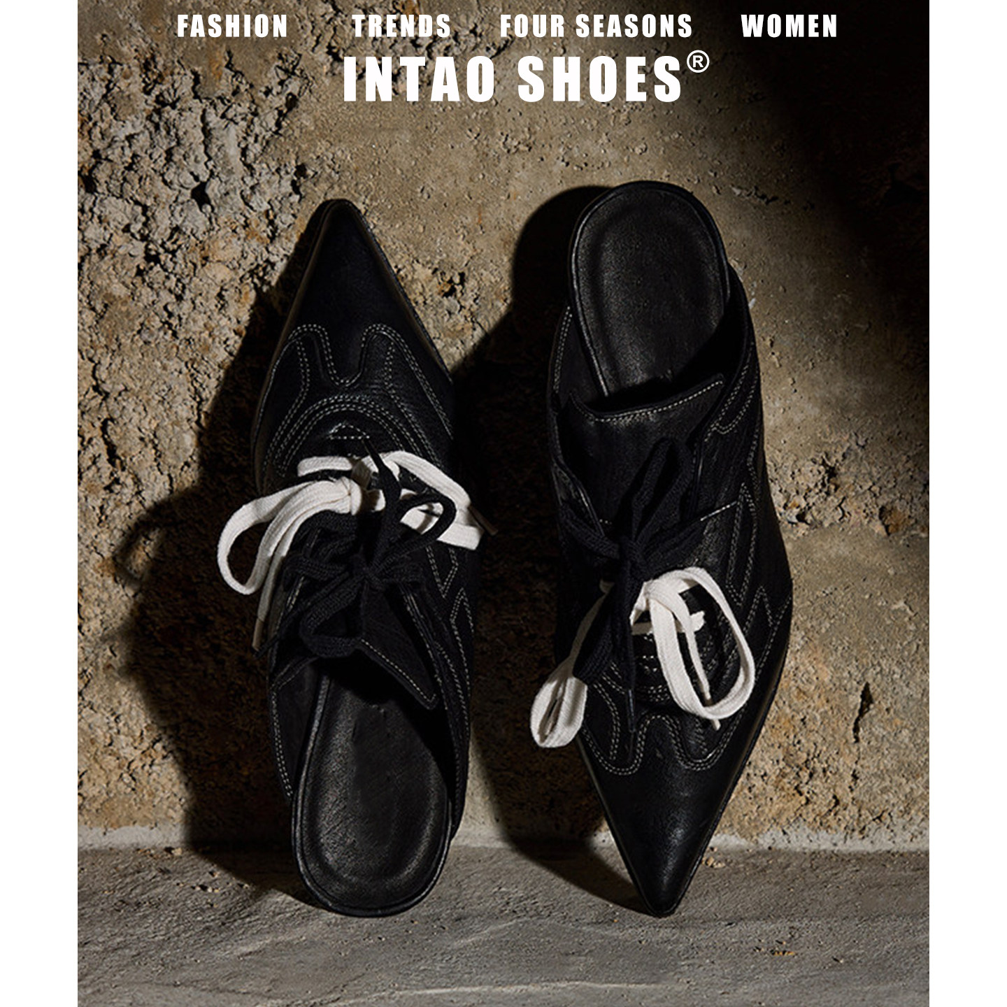 黑色车缝线复古半包头拖鞋女夏季外穿时尚2026新款设计感小众凉拖