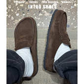 男女鞋 包头复古穆勒鞋 41到43勃肯鞋 大码 2026春季 新款 厚底博肯单鞋