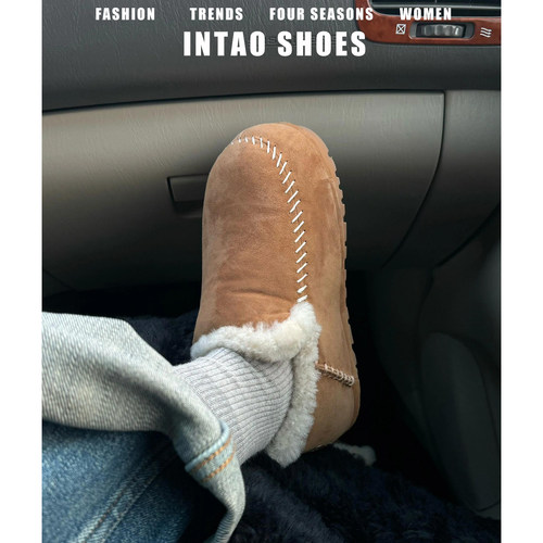 丑萌大头雪地靴女冬加绒加厚