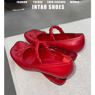 法式蝴蝶结浅口单鞋女2026