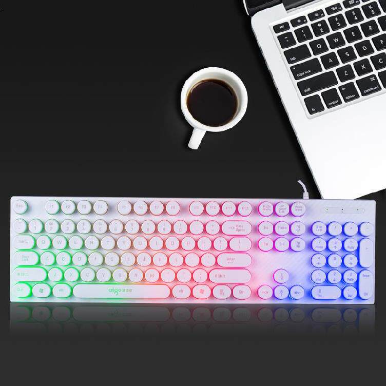 Round notebook Dedicated Pink Retro Internet Bar Wired Feel luminescence girl student Flat keyboard luminescence Keyin the Computer Hardware/Monitor/Computer Peripherals , Keyboard  category - from Buy2taobao.com to provide professional Taobao agent buy service