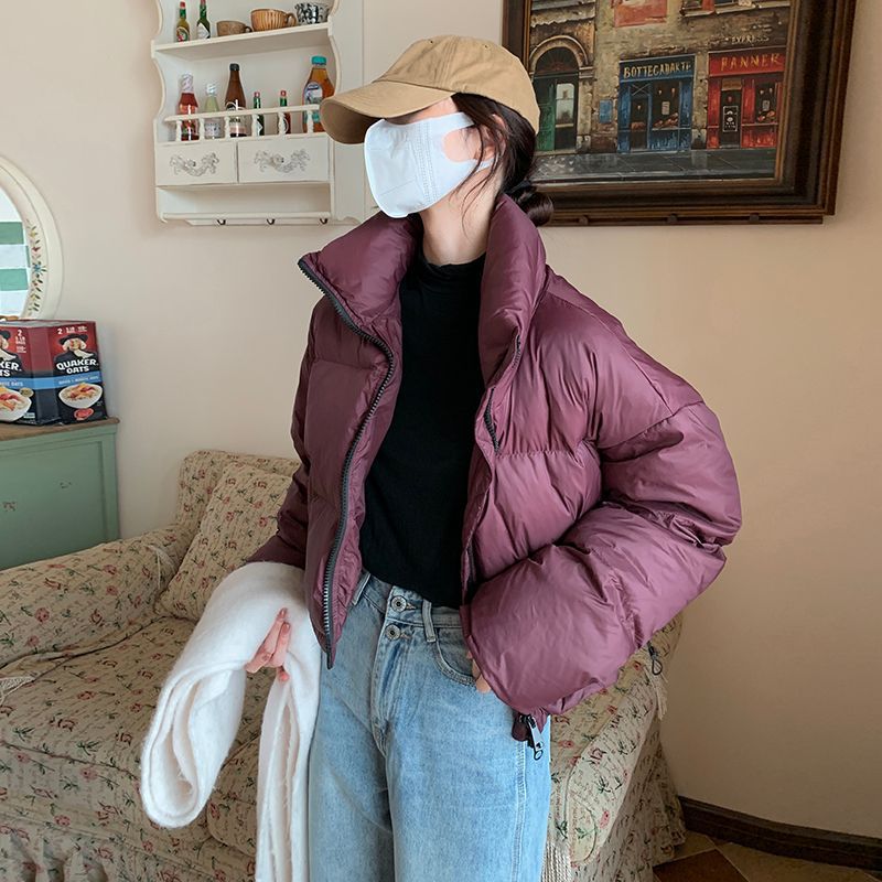欧洲站学生立领棉服女短款面包服秋冬季新款小个子休闲外套棉袄潮