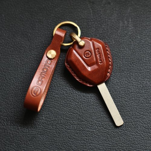 春风摩托车手工牛皮复古钥匙套