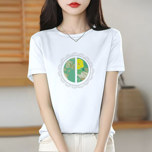 即墨新款 t恤女宽松休闲显瘦设计感小众百搭上衣 夏季 正肩纯棉短袖