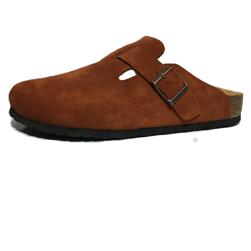 Bmxm Classic Toe-Toe Slippers Cow Suede Flats Fashion Couple Bo Chew Outer Wear Bean Bag Shoes