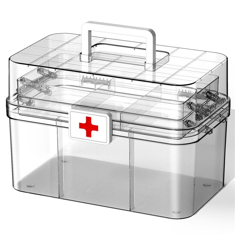 多层医药箱家用大容量医疗急救箱带手提医护收纳箱家庭药品储存盒
