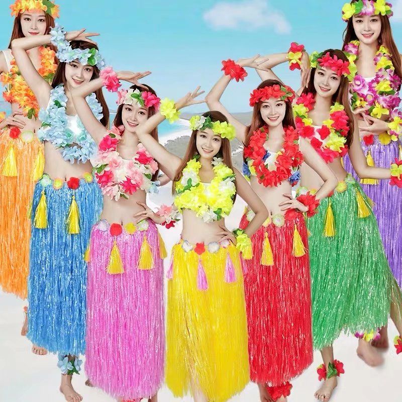 草裙舞服装加厚夏威夷草裙舞服装节日演出服表演成人草裙套装环保