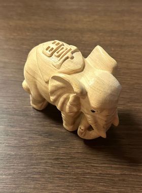 桃木富贵象摆件金钱龟葫芦雕刻摆件文玩木雕工艺品桌面摆件装饰品