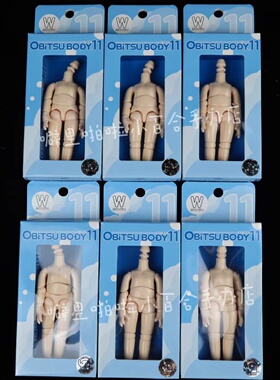 正版 日版ob11关节体身体素体 白肌 有磁石 11cm 娃娃可接GSC bjd