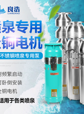 QS304不锈钢喷泉泵QSP65-7-2.2景观喷泉泵假山别墅小区喷泉潜水泵