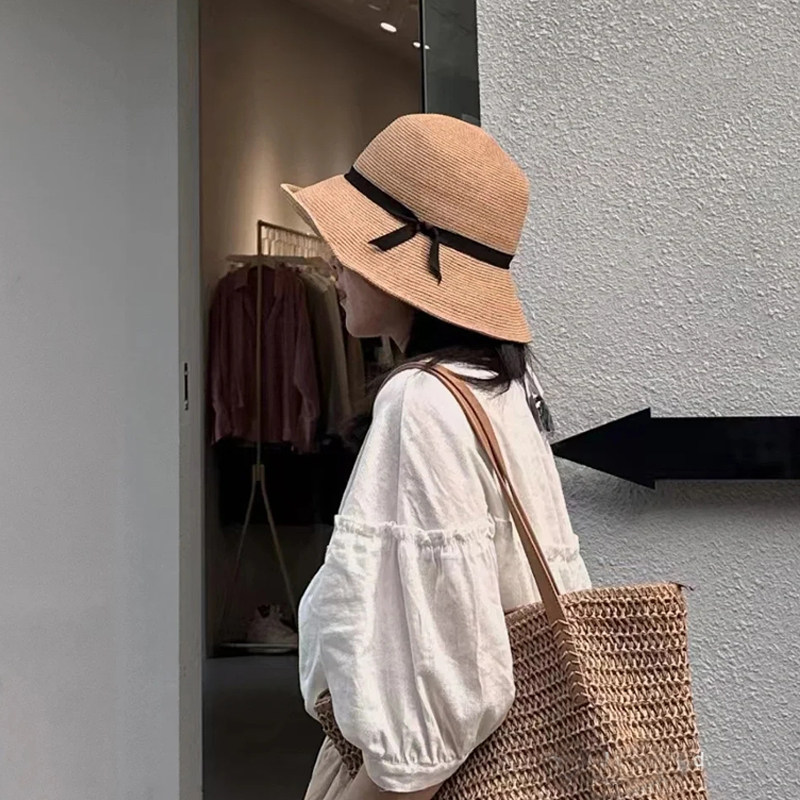 渔夫草帽出游日系女春夏