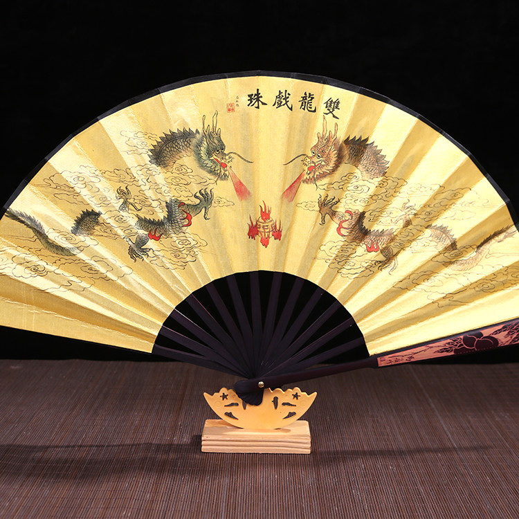 送老外出国礼品中国风8寸男士折叠纸扇古风印刷扇子民族特色折扇