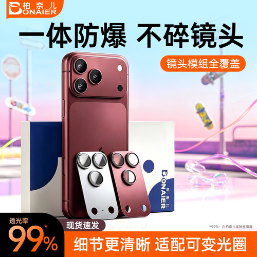 适用苹果18promax一体式镜头膜