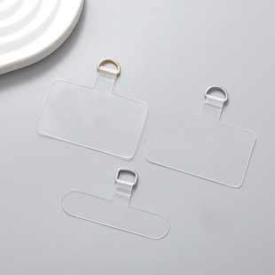 热卖 手机挂绳贴片tpu一体成型结实垫片防丢带D扣夹片透明超薄背贴