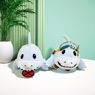 shark land plush the 陆地鲨鱼宝宝杰夫公仔毛绒玩偶泳圈jeff