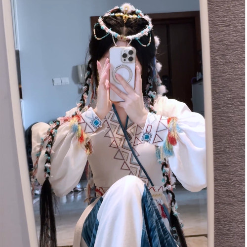 宛若惊鸿【地珠 截团】影视服系列 | 露芜衣民族风影视服定制套装