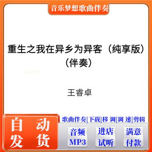 重生之我在异乡为异客 伴奏制作消人声提取音频歌曲降调降速下载