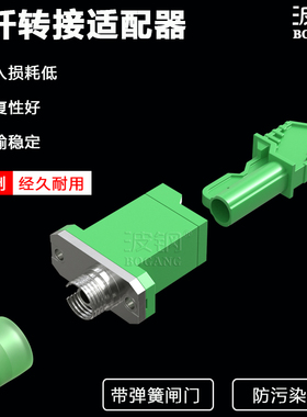 波钢 E2000-FC 光纤转接头高品质光纤插头连接光纤耦合器 固定式适配器法兰盘 适用广电通信网络光数据传输