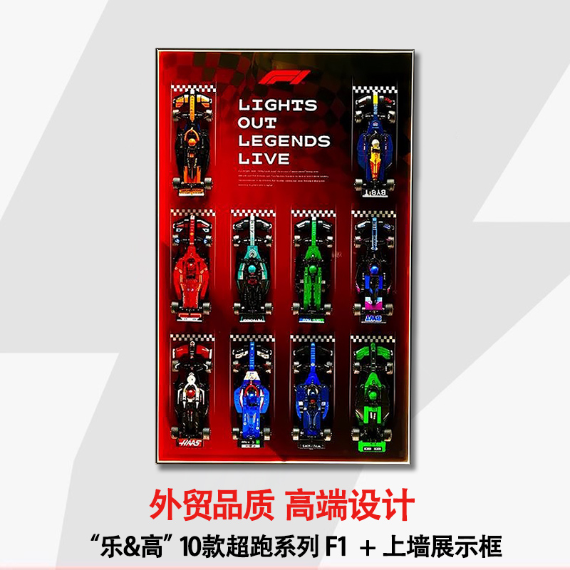 超级赛车F1车队积木speed上墙框