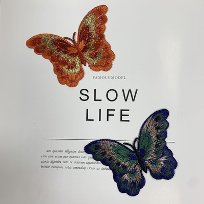 彩色衣服补丁无胶缝制旗袍