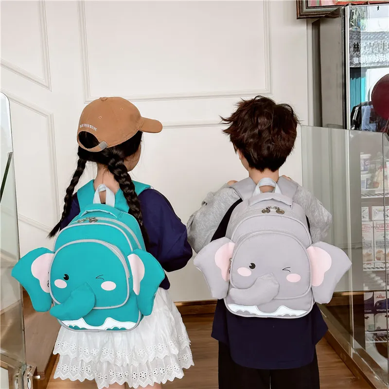可爱卡通幼儿园书包防泼水耐磨大容量多功能儿童双肩包小象轻便减