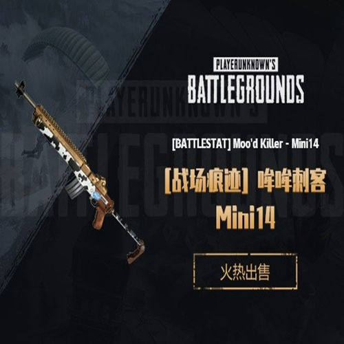 PUBG绝地求生吃鸡哞哞刺客Mini14枪皮肤CDK兑换码战场痕迹迷你