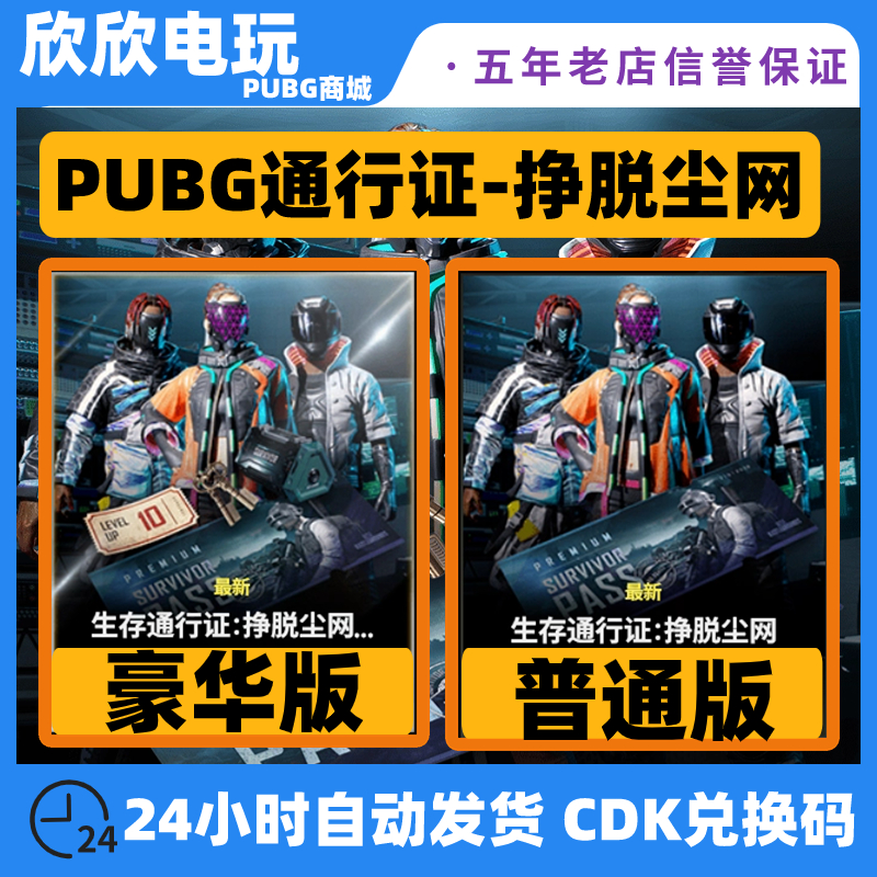 PUBG通行证挣脱尘网绝地求生生存通行证普通版豪华皮肤CDK兑换码 电玩/配件/游戏/攻略 STEAM 原图主图