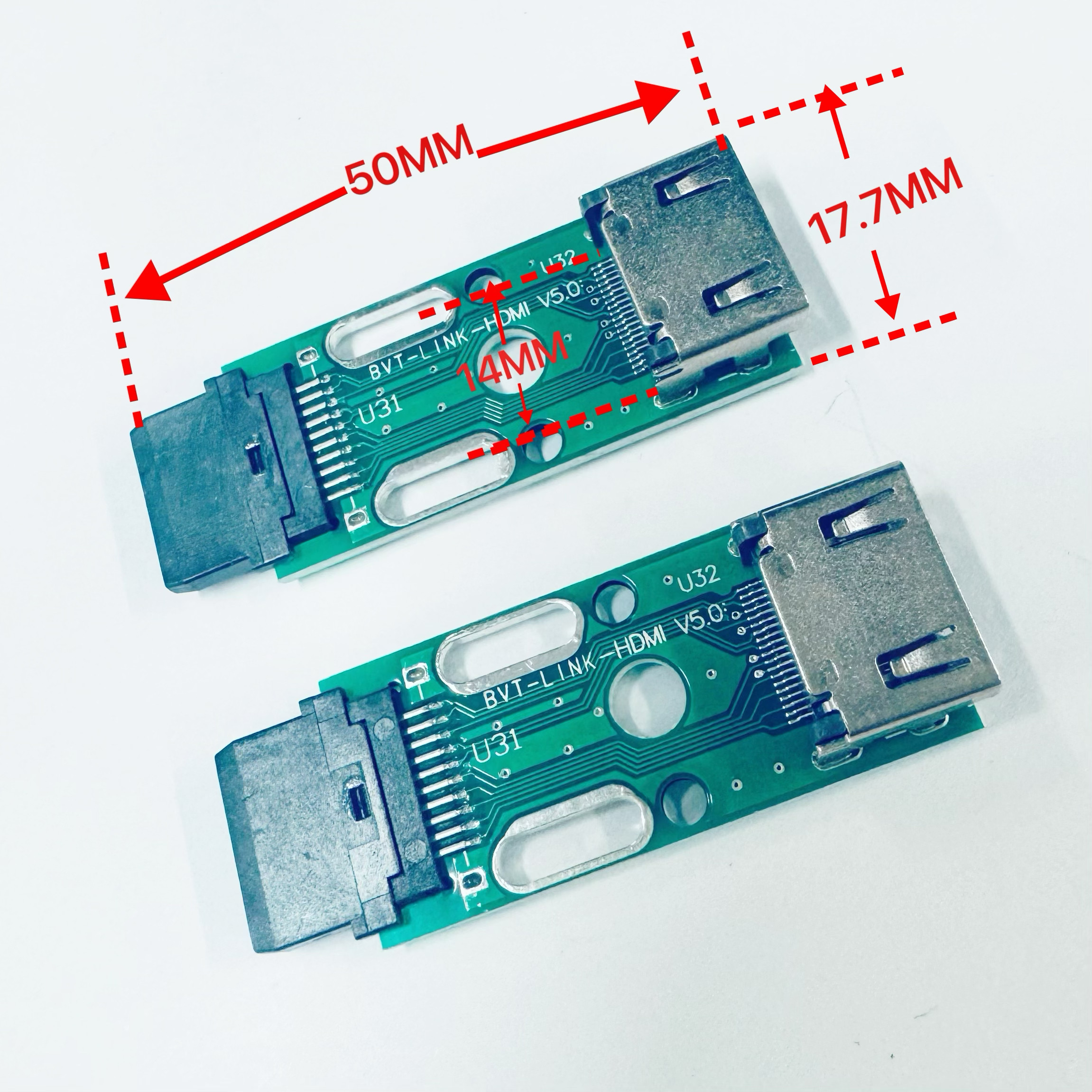 HDMI全塑公头测试转接头 HDMI公头转母头 插拔测试治具不刮伤黑胶