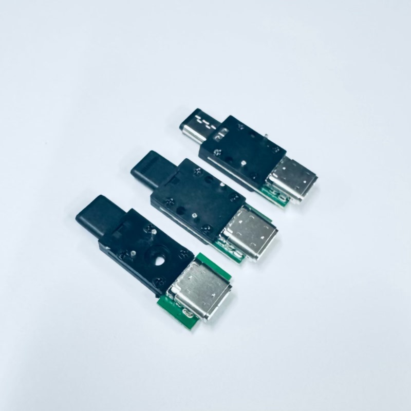 TYPE- C全塑公头测试转接头全功能24Pin双层母座自动化设备不伤机