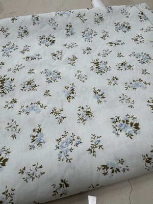 纯棉府绸浅杏色小碎花衬衣裙子连衣裙床品居家服diy长3米宽1.45米