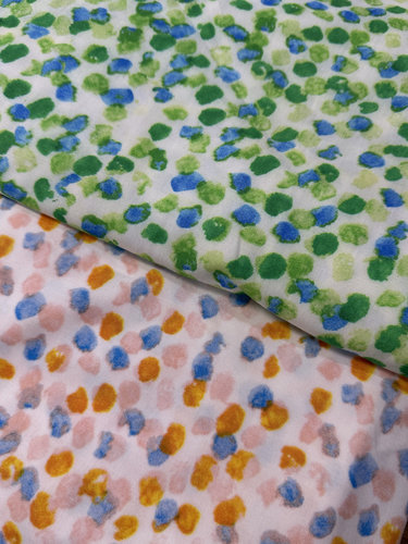 棉绸彩色波点印花衬衣裙子连衣裙床品居家服手工长3米宽1.45米