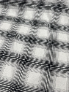 纯棉磨毛黑白格子衬衣裙子连衣裙床品居家服手工diy长3米宽1.45米