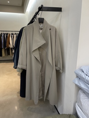 韩系ins博主穿搭简约慵懒风长款风衣女2025秋休闲宽松百搭外套女