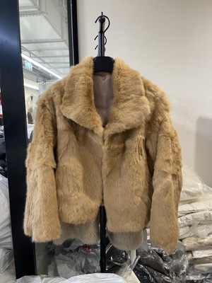 韩系ins翻领仿獭兔毛皮草外套女2025冬装宽松保暖毛毛大衣外套女