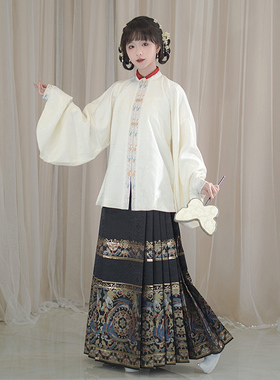 南知意原创汉服女 小梅花 明制立领对襟琵琶袖内搭秋冬短袄过年款