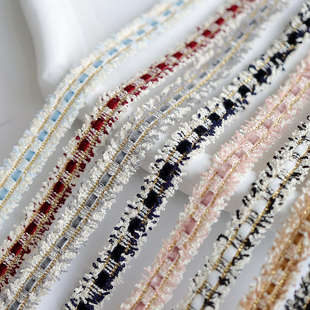 饰配件辅料 帽装 小香风金线织带花边蕾丝流苏编织带衣服服装 箱包鞋