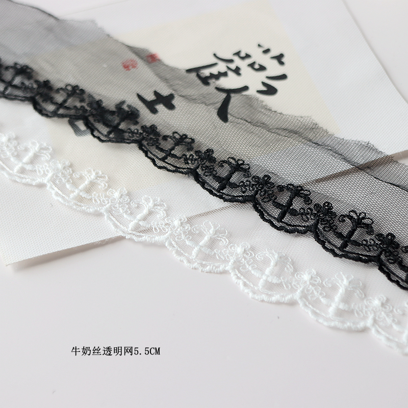 牛奶丝网纱刺绣花边蕾丝十字架