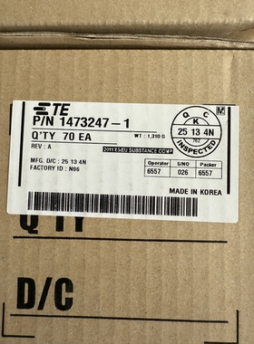 TE1473244-1 1473247-1 泰科连接器