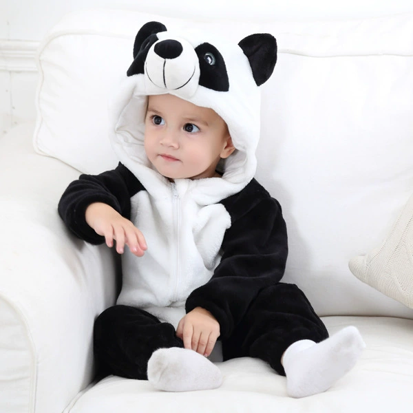 熊猫卡通动物连体衣婴幼儿春秋冬爬服婴幼童678910月儿童1岁2岁3