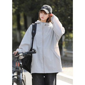 2025夏季新款防晒衣美式户外情侣装宽松皮肤衣女UPF50+  7816-P48图片