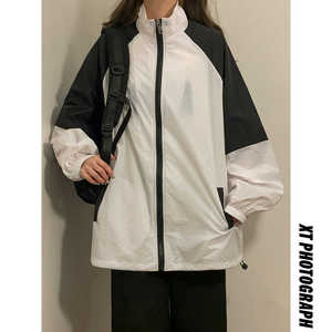 PUF50+ 夏季新款港风撞色运动薄款防晒衣外套宽松休闲女23031-P58图片