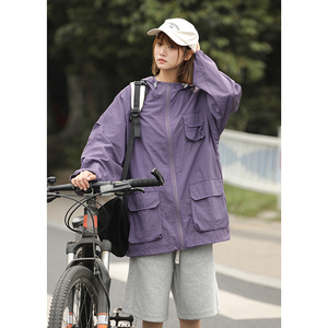 中性！2024年夏季户外防晒衣防紫外线UPF50+港风皮肤衣女7817-P50图片