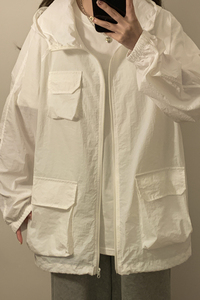 夏季户外防紫外线UPF50+防晒服中性风情侣款日系皮肤衣女7817-P50图片