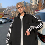 wassuphappy三条杠撞色立领夹克男春秋季潮牌宽松青少年休闲外套，男装夹克，电商C213(原B265)