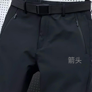 高端商务男裤男士秋冬2026新款户外运动直筒裤休闲长裤冲锋裤薄绒
