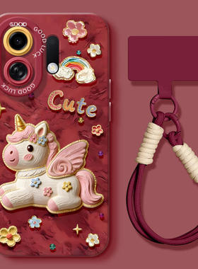 油画小马适用oppok13turbopro手机壳k11x硅胶k9马年oppok10保护套k12s防摔高级k13turbo2026新年k12plus新款