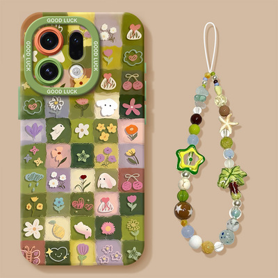 绿色好心情适用oppofindx9手机壳findx8pro新款oppo硅胶findx7挂绳x8spro+卡通x6全包x5防摔x32女0pp0保护套