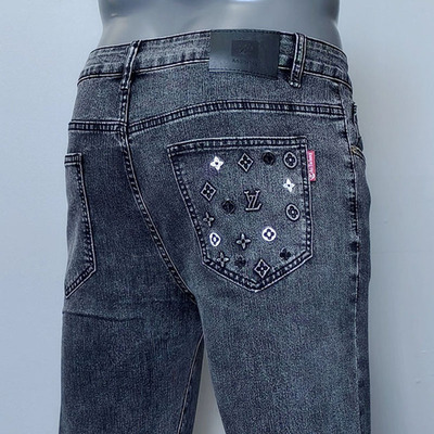 高档水洗牛仔裤男款2025新款潮牌高端修身直筒休闲长裤子男款