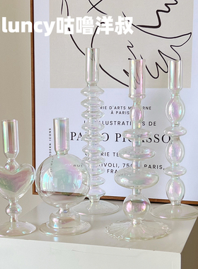 玻璃装饰摆件ins风少女心客厅